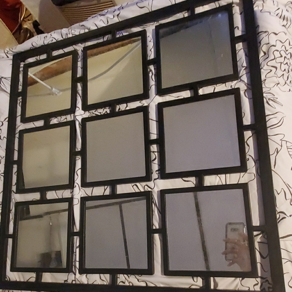 9 tiled mirror